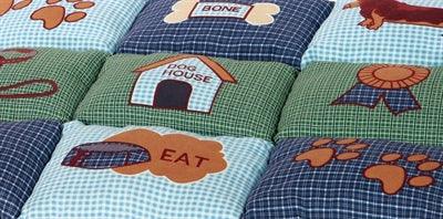 Trixie Dog Cushion Patchwork Blue / Green - Cheerful dog blanket - Image 3
