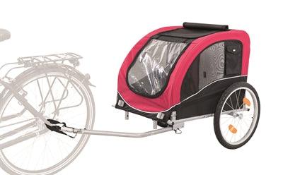 Trixie Dog Bike Trailer Black/Red – Extra sturdy bike trailer – For dogs up to 30 kg