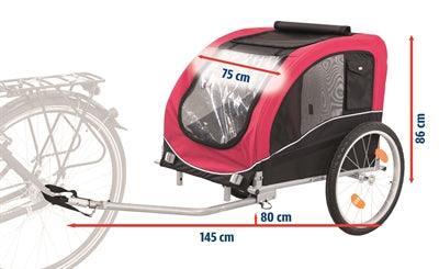 Trixie Dog Bike Trailer Black/Red – Extra sturdy bike trailer – For dogs up to 30 kg - Image 2