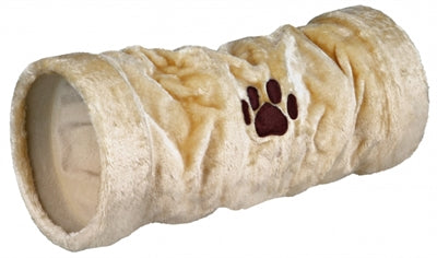 Trixie Cat Tunnel Plush Beige - Image 1