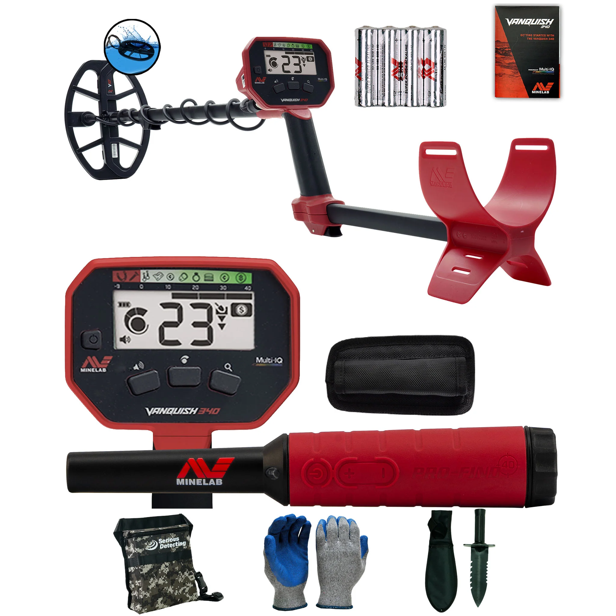 Minelab VANQUISH 340 Metal Detector with Pro-Find 40 - Image 1