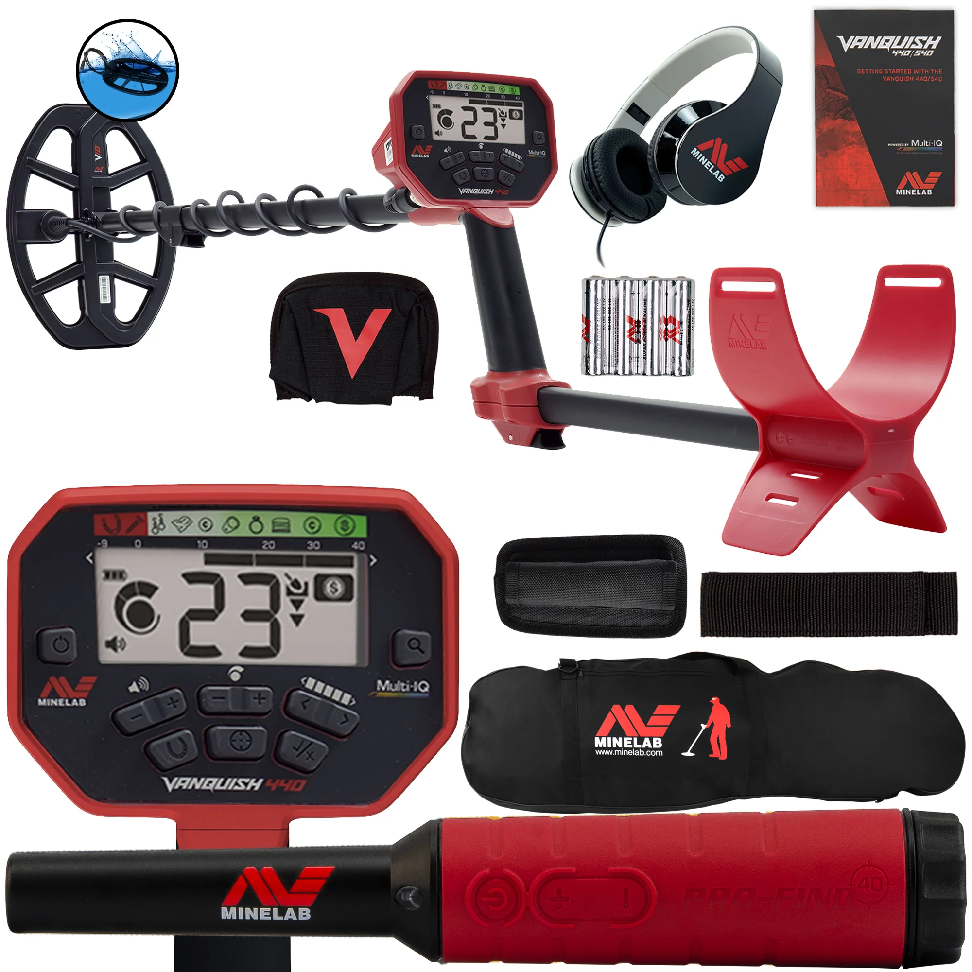 Minelab VANQUISH 440 Metal Detector w/  Pro-Find 40 and Carry Bag - Image 2