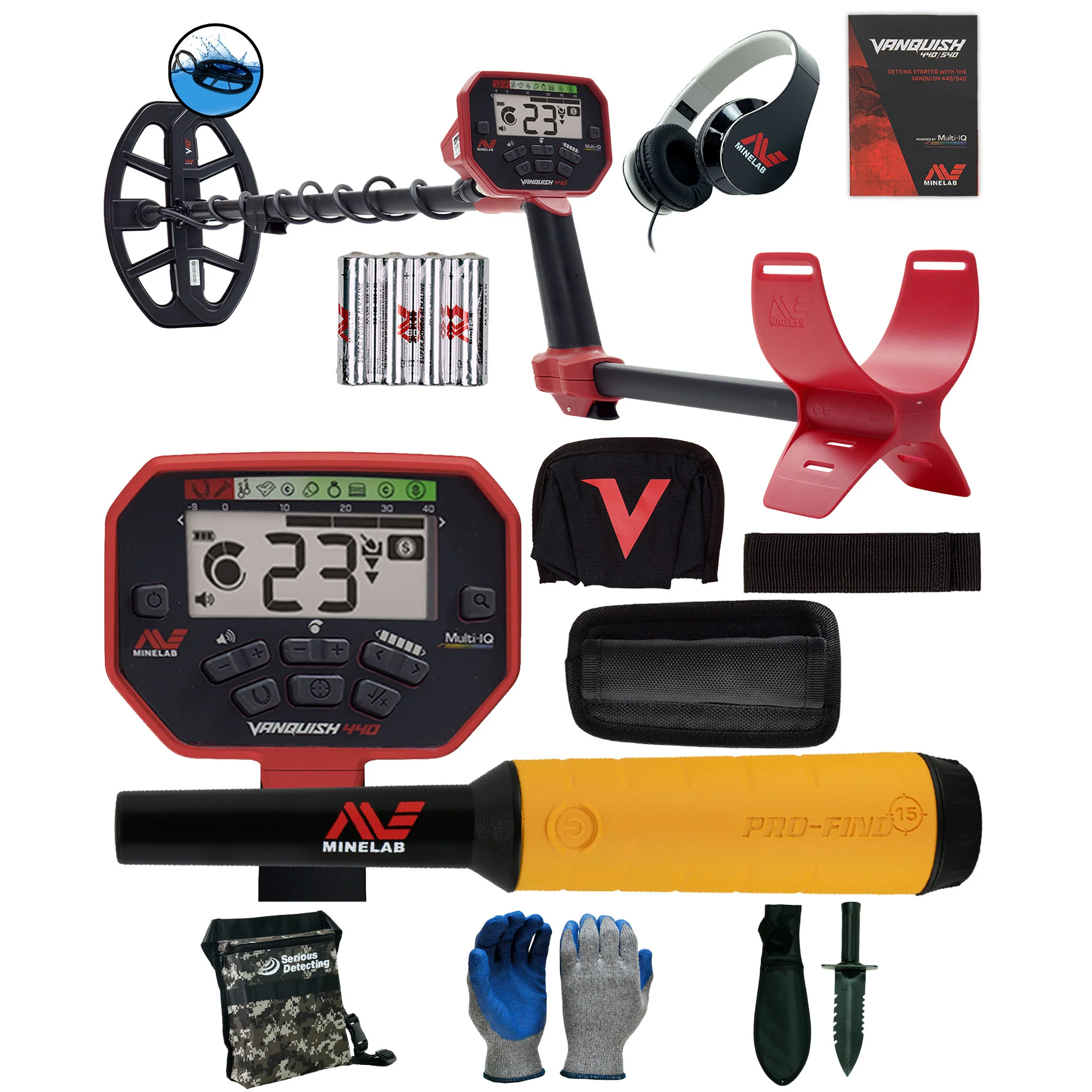 Minelab VANQUISH 440 Detector with 10 x 7 Coil and Pro-Find 15 Pinpointer - Image 1