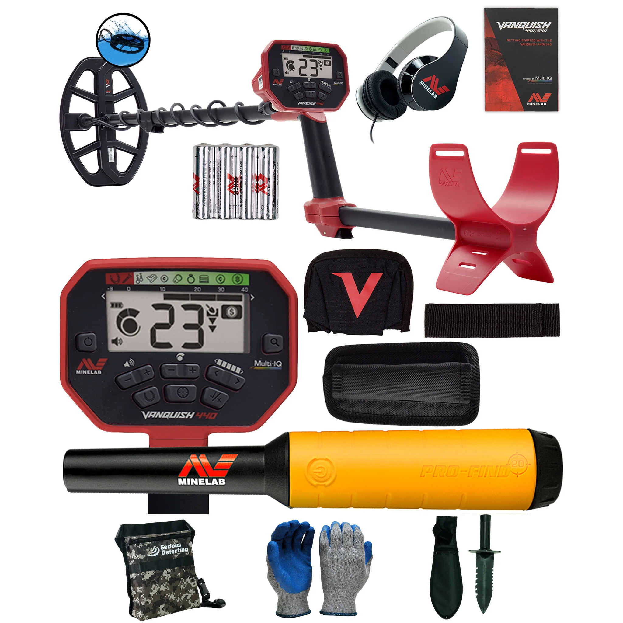 Minelab VANQUISH 440 Detector with 10 x 7 Coil and Pro-Find 20 Pinpointer - Image 1