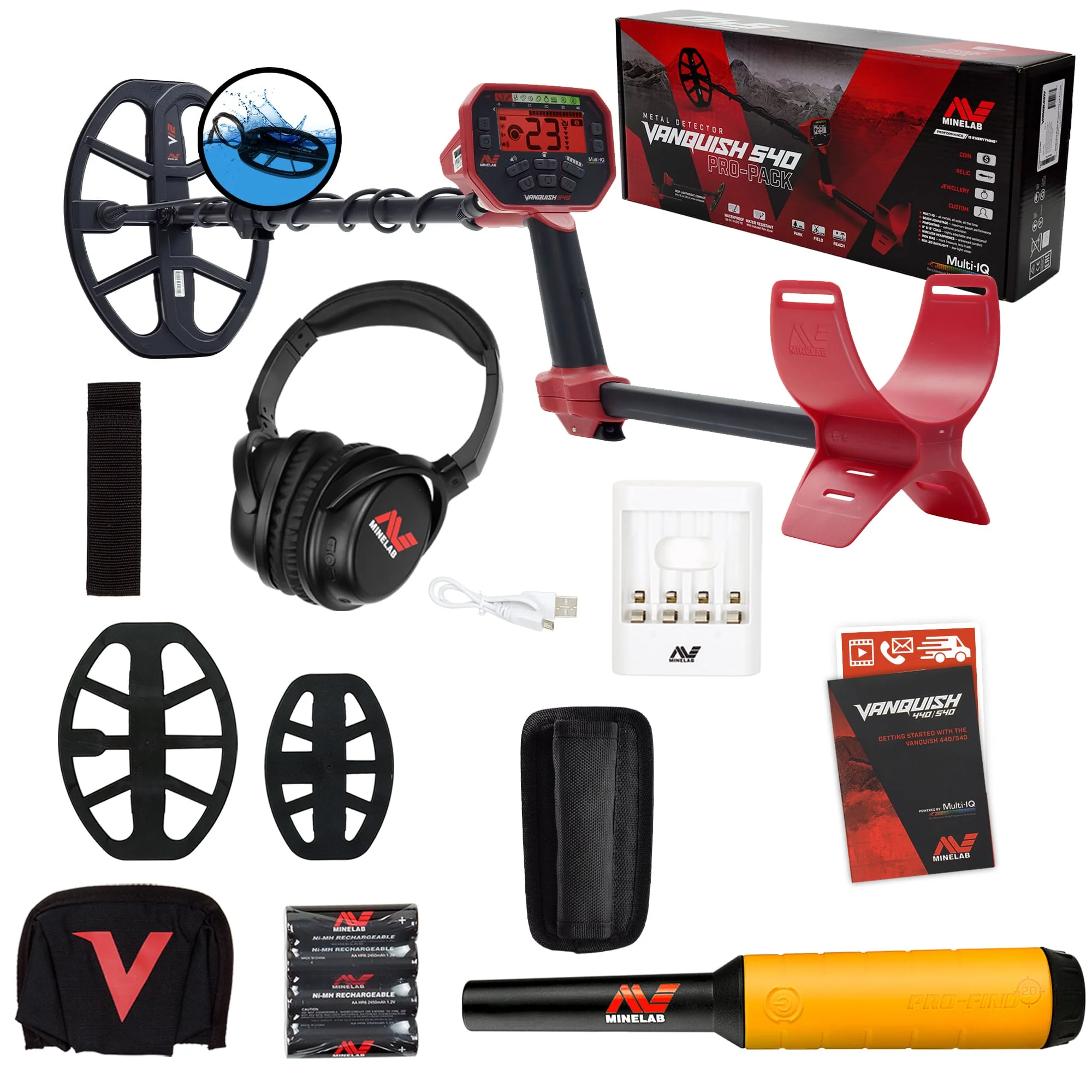 Minelab VANQUISH 540 Pro Pack Detector with 2 Coils and Pro-Find 20 Pinpointer - Image 3