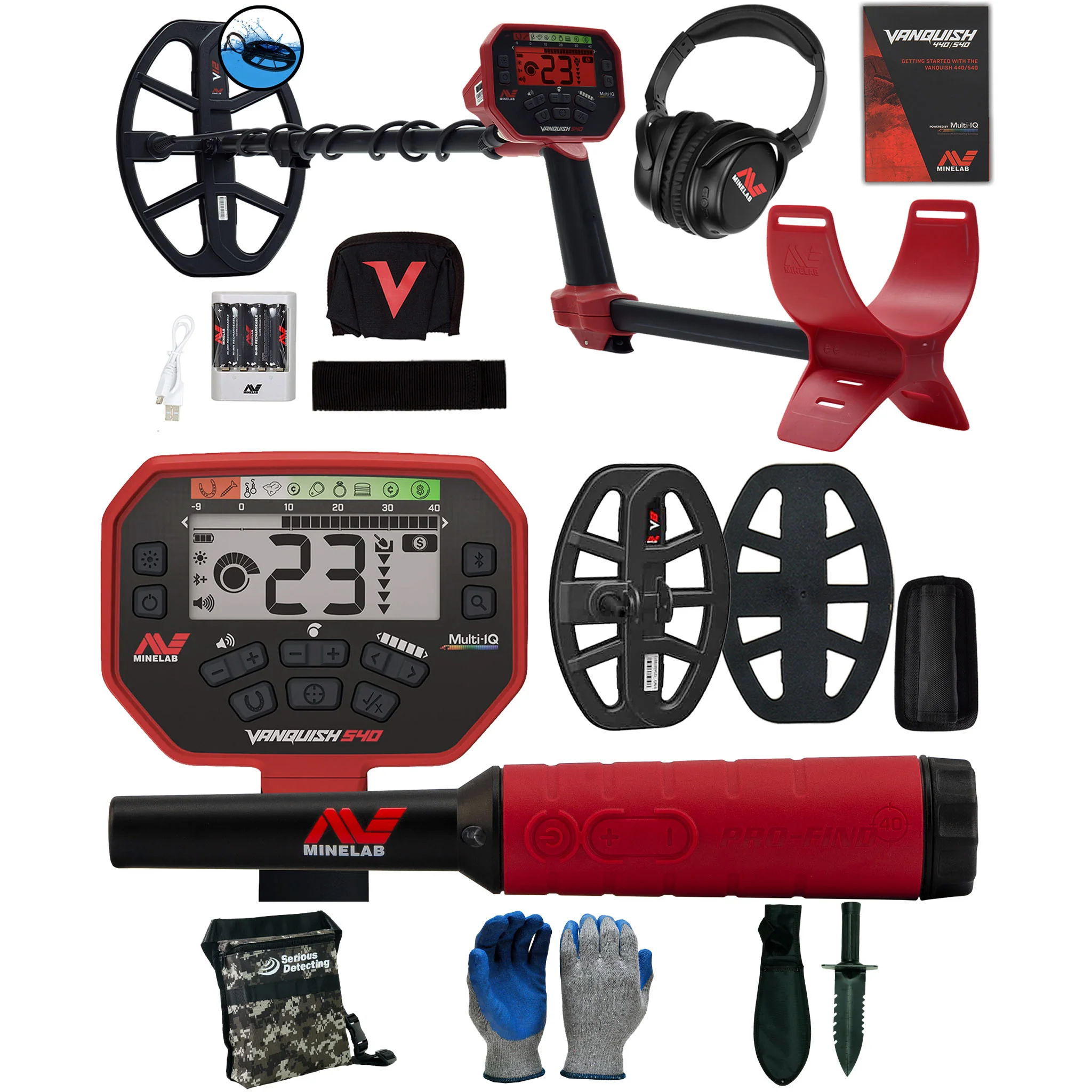 Minelab VANQUISH 540 Pro Pack Metal Detector with  Pro-Find 40 Pinpointer - Image 1