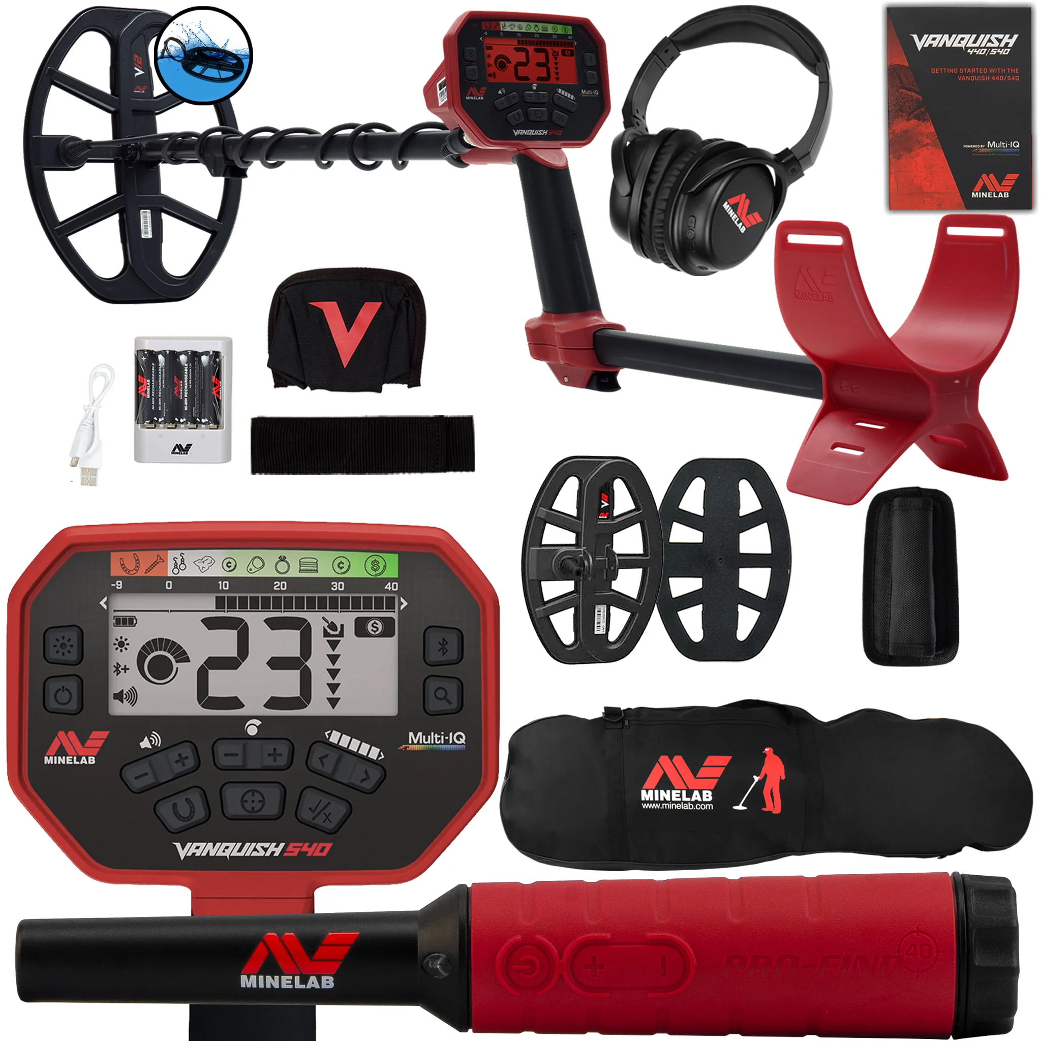 Minelab VANQUISH 540 Pro Pack Metal Detector with Pro-Find 40 and Carry Bag - Image 2