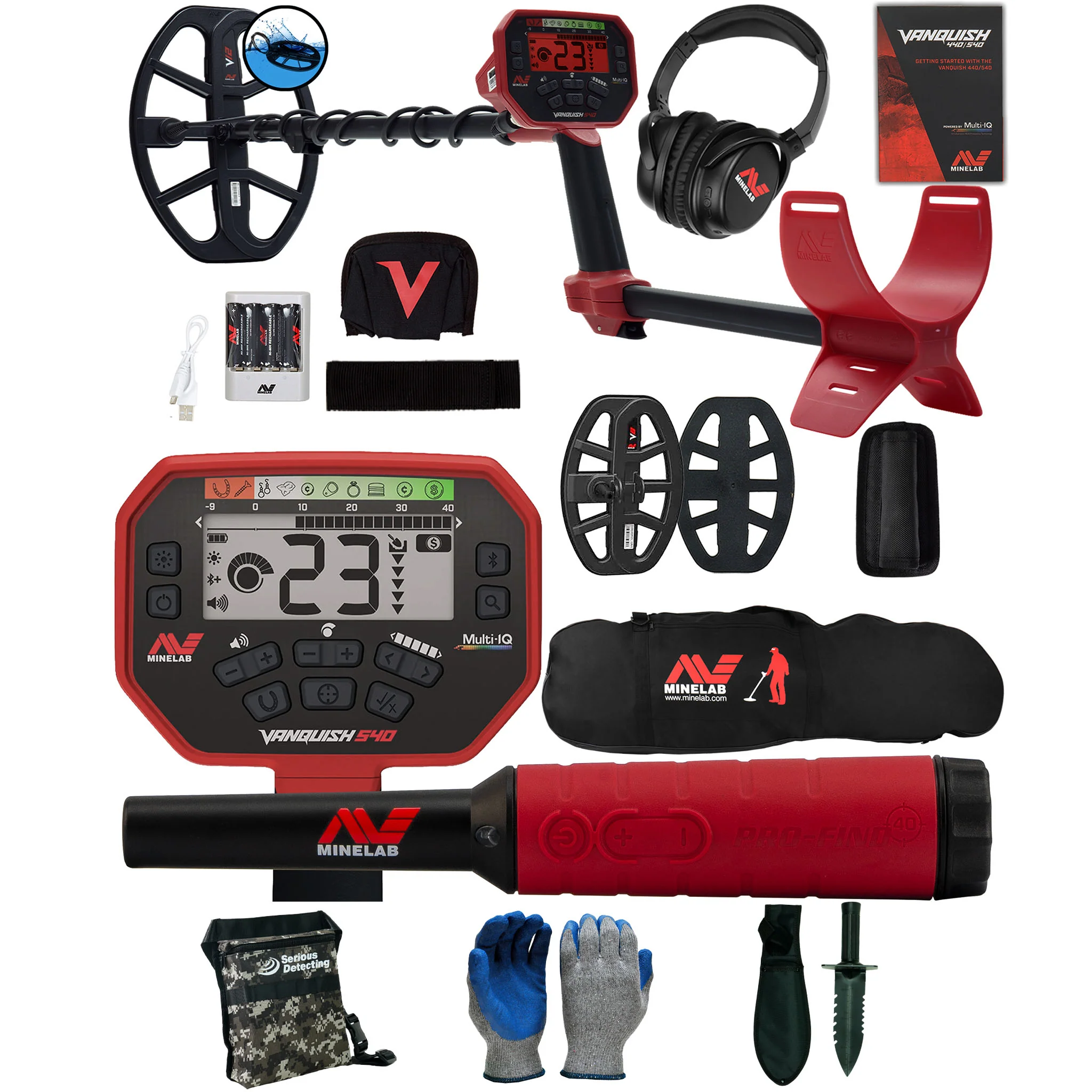 Minelab VANQUISH 540 Pro Pack Metal Detector with Pro-Find 40 and Carry Bag - Image 1