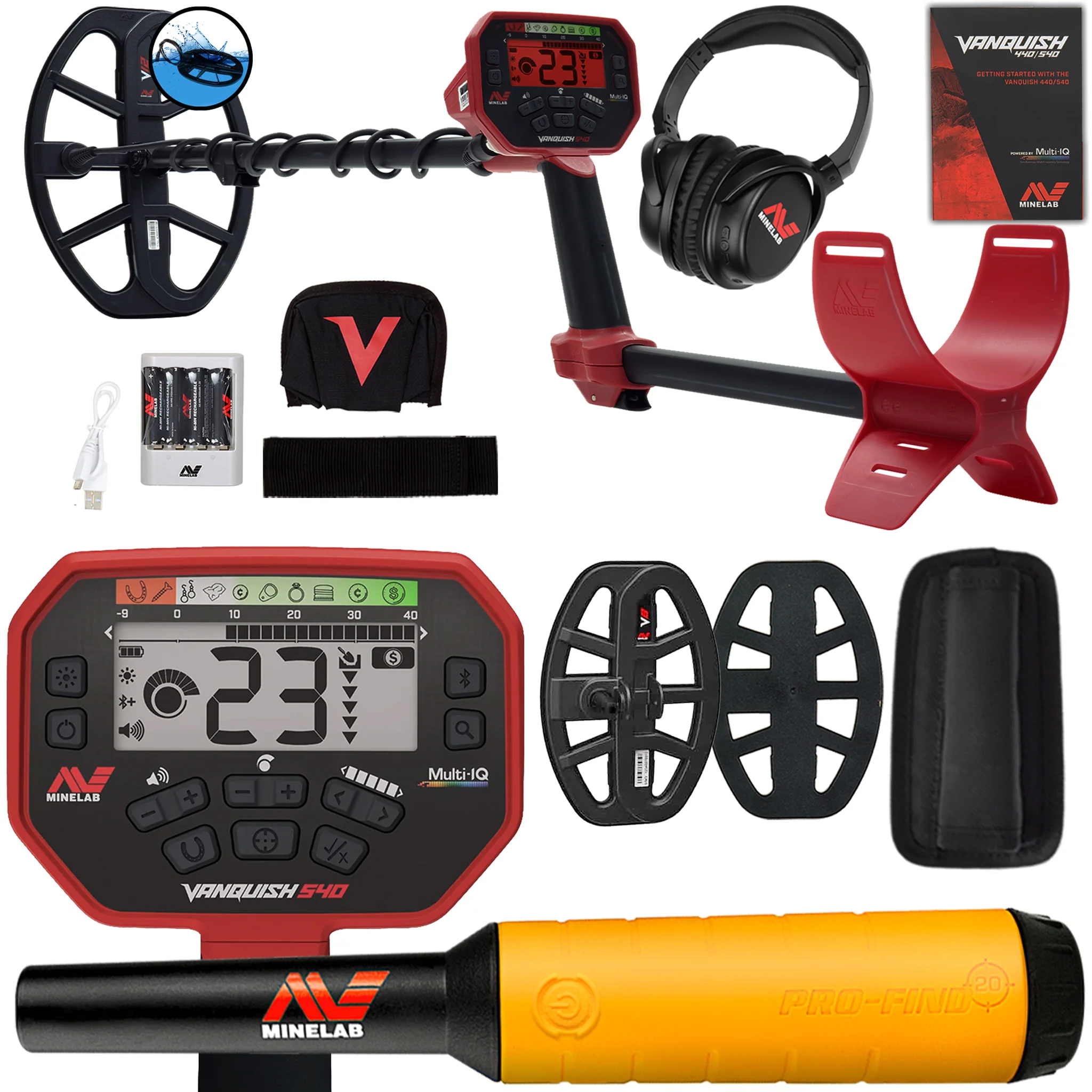 Minelab VANQUISH 540 Pro Pack Detector with 2 Coils and Pro-Find 20 Pinpointer - Image 2