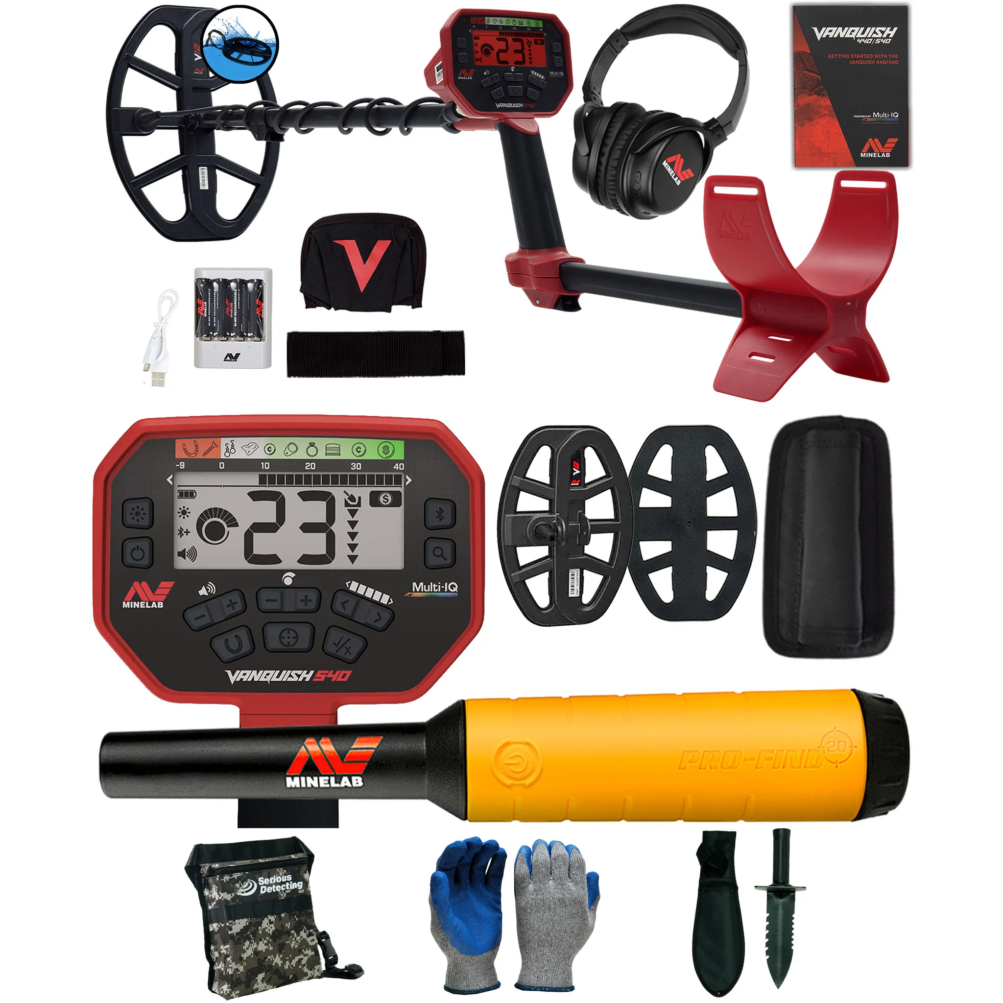 Minelab VANQUISH 540 Pro Pack Detector with 2 Coils and Pro-Find 20 Pinpointer - Image 1