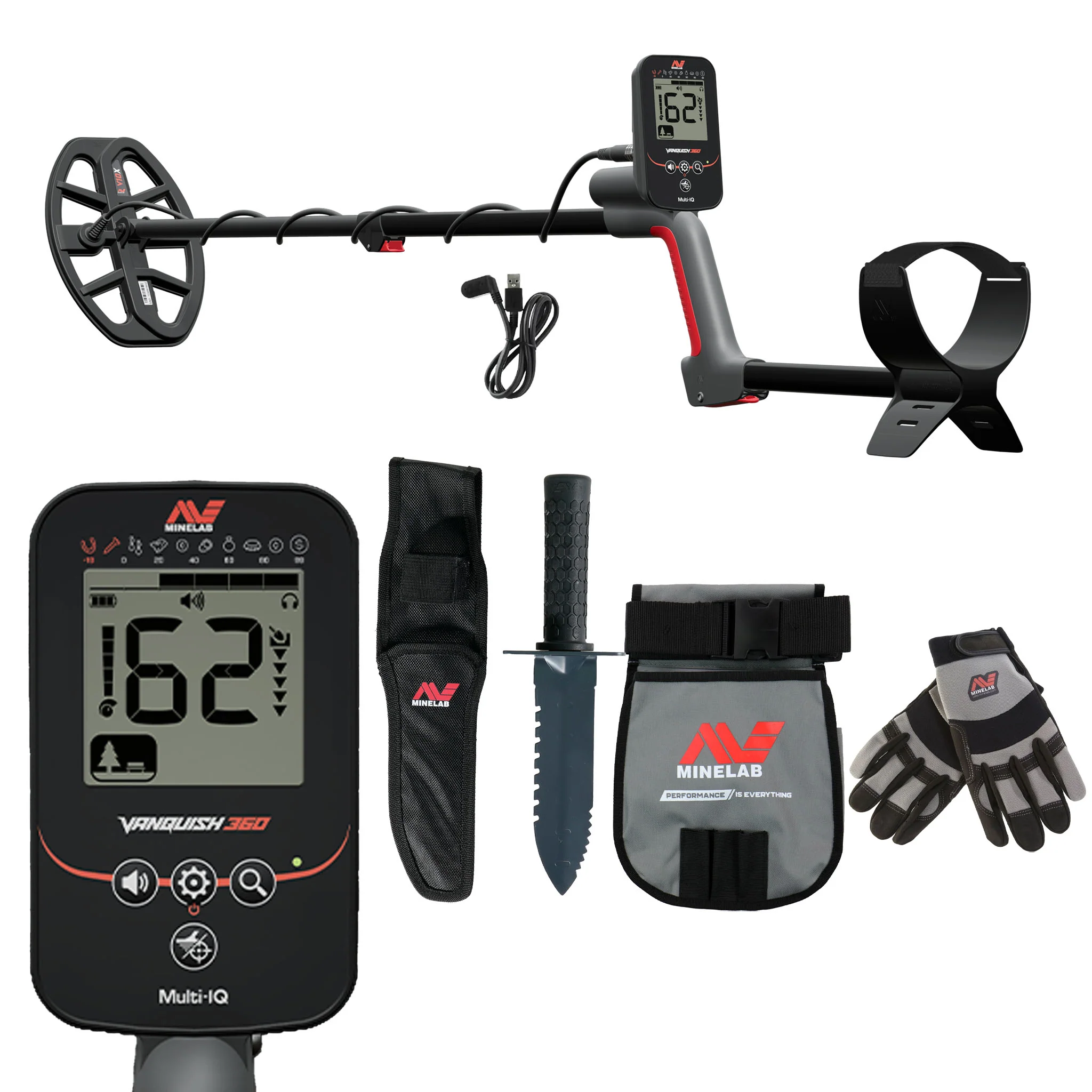 Minelab VANQUISH 360 Waterproof Metal Detector Bundle