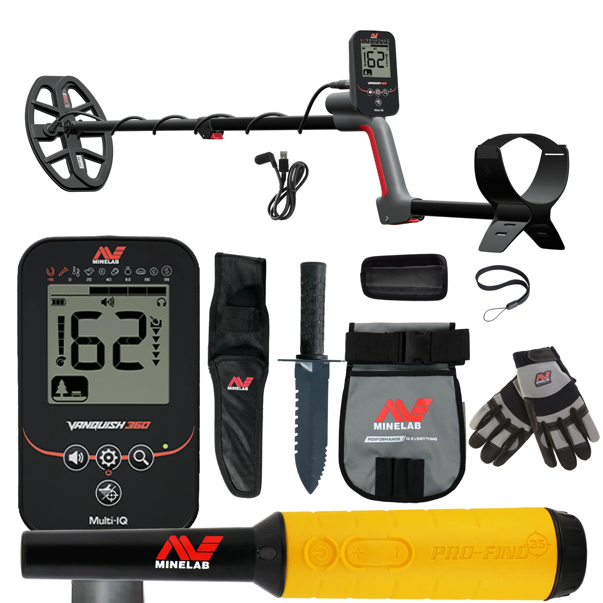 Minelab VANQUISH 360 Bundle – Multi-IQ with Pinpointer