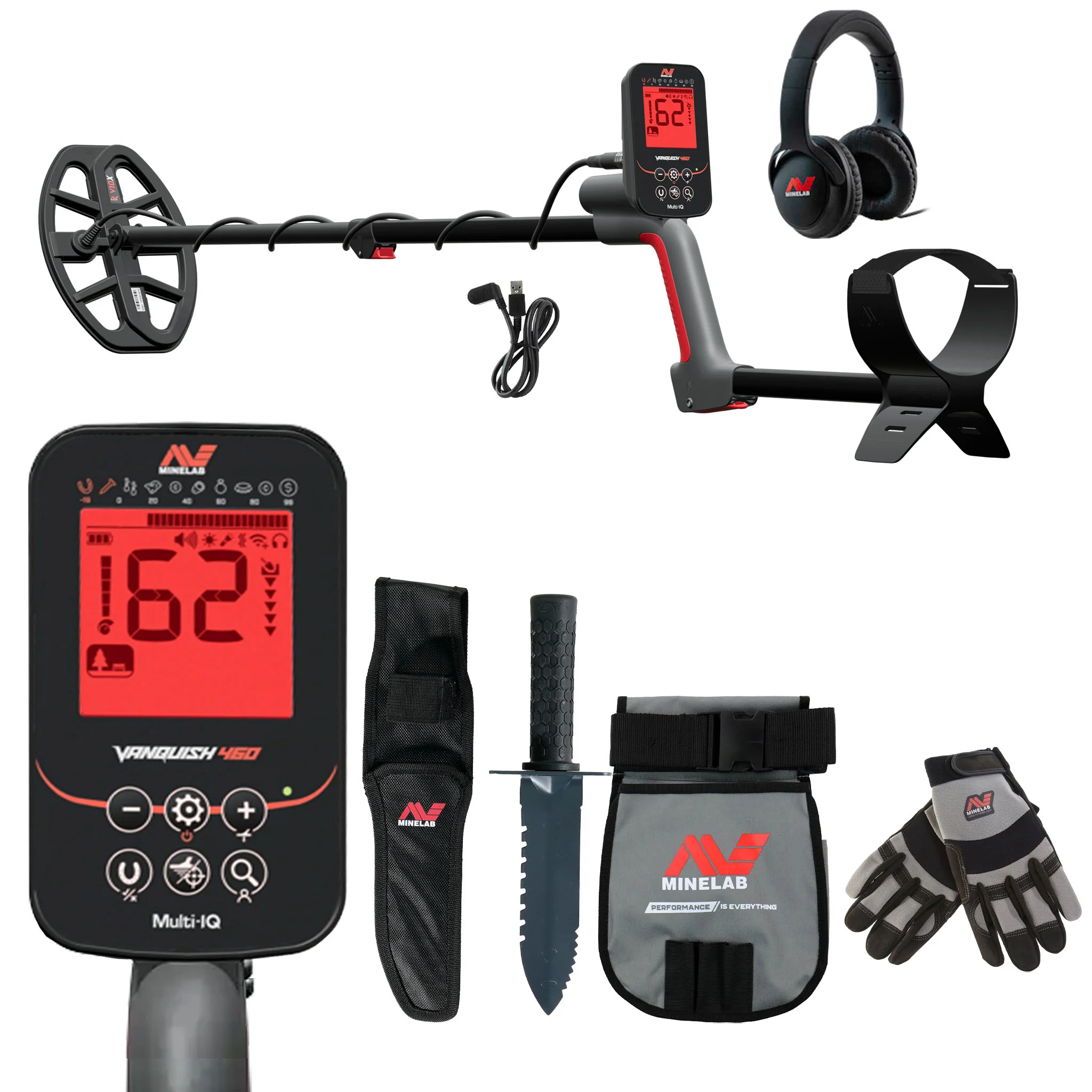 Minelab VANQUISH 460 Waterproof Multi-Frequency Detector