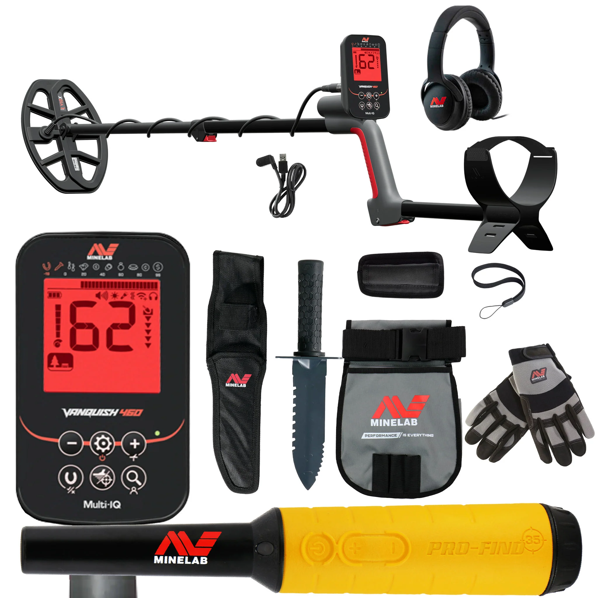 Minelab VANQUISH 460 Waterproof Multi-IQ Metal Detector Bundle - Image 2
