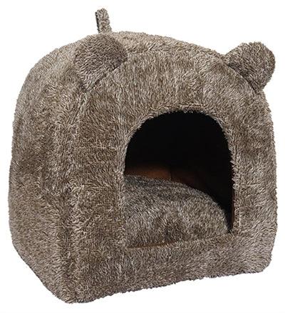 40 Winks Rosewood Cat Bed Igloo Teddy Brown