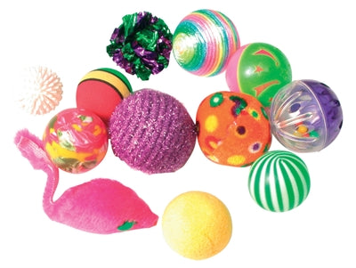 Zolux Cat Toys Fancy Colored Balls Assorted - Image 1