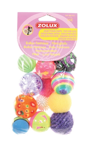 Zolux Cat Toys Fancy Colored Balls Assorted - Image 2