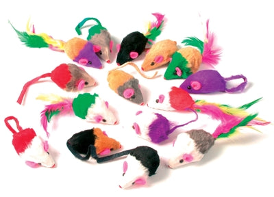 Zolux Cat Toys Fur Mice Assorted