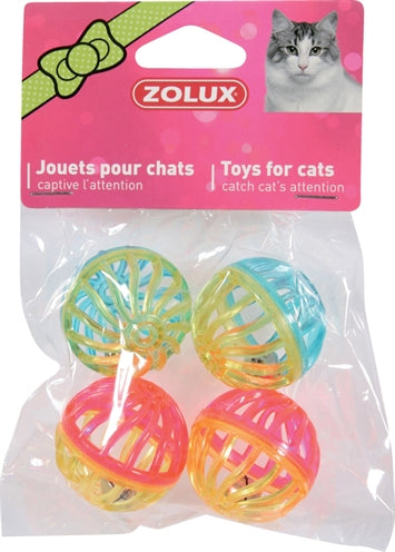 Zolux Cat Toy Ball Twist With Bell Assorted - Image 2