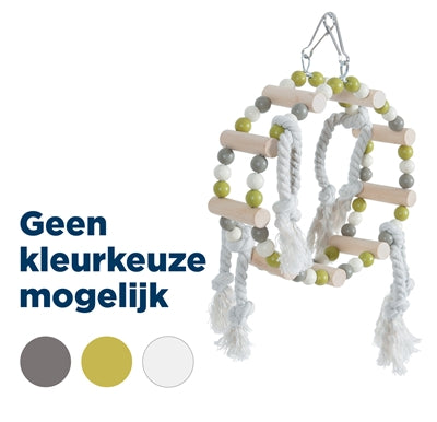 Zolux Wooden Swing Wheel with Beads Assorted 18 x 6 x 22 cm – playful wooden wheel for daily variation