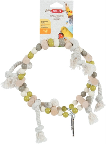 Zolux Wooden Swing Wheel with Beads Assorted 18 x 6 x 22 cm – playful wooden wheel for daily variation - Image 2