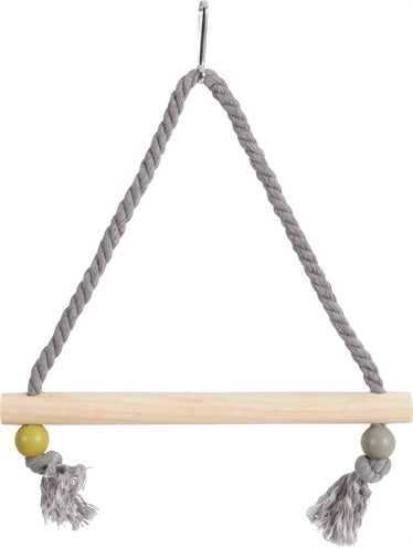Zolux wooden swing with rope assorted – natural play movement for every bird
