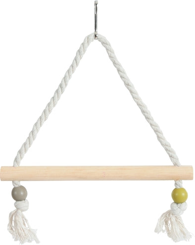 Zolux wooden swing with rope assorted – natural play movement for every bird - Image 3