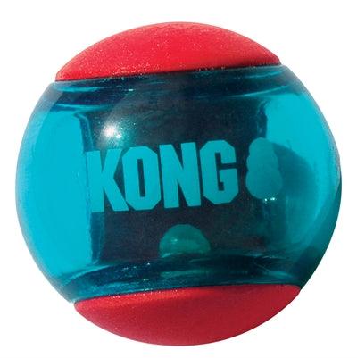Kong Squeez Action Red - 3 pieces - Extra high bouncing ball for dogs with squeaker - Image 2