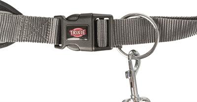 Trixie Belly Belt with Running Leash for Dogs – Gray – 75-120 cm – With Shock Absorber and Handle - Image 2