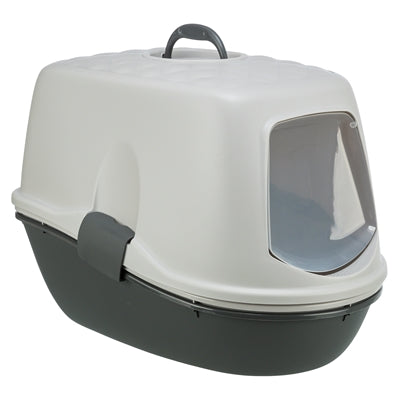 Trixie Berto Covered Cat Litter Box with Sieve Separation System Gray
