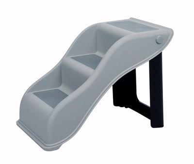 Trixie Dog Stairs Light Grey – 54 x 34 x 39 cm – Foldable Plastic with Non-Slip Surface – Up to 40 kg