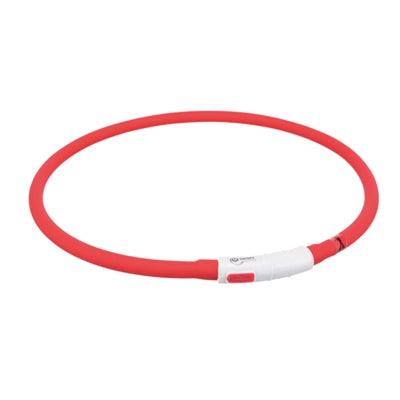 Trixie Red Luminous Rechargeable Collar – Includes USB Charger
