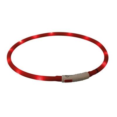 Trixie Red Luminous Rechargeable Collar - Includes USB Charger - Image 2