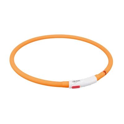 Trixie Orange Rechargeable Luminous Collar – Includes USB Charger