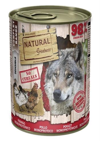 Natural Greatness Monoprotein Chicken - Hypoallergenic wet food for dogs - 170 or 400 grams - Image 1