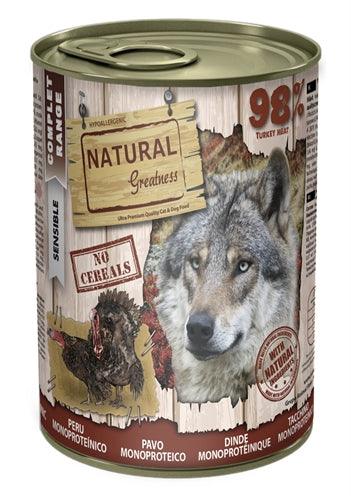 Natural Greatness Monoprotein Turkey - Hypoallergenic wet food for dogs - 400 grams - Image 1