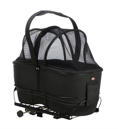Trixie Bicycle Basket for Wide Luggage Carrier – Black – 60 x 29 x 49 cm – For dogs up to 8 kg