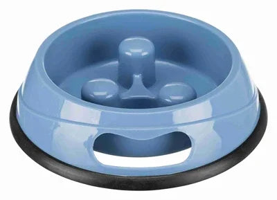 Trixie Slow Feed Food Bowl, Plastic, Anti-Slip, Assorted Colors