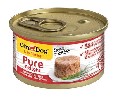 Gimdog Little Darling Pure Delight Tuna/Beef – Complementary dog ​​food in bulk – 12×85 grams