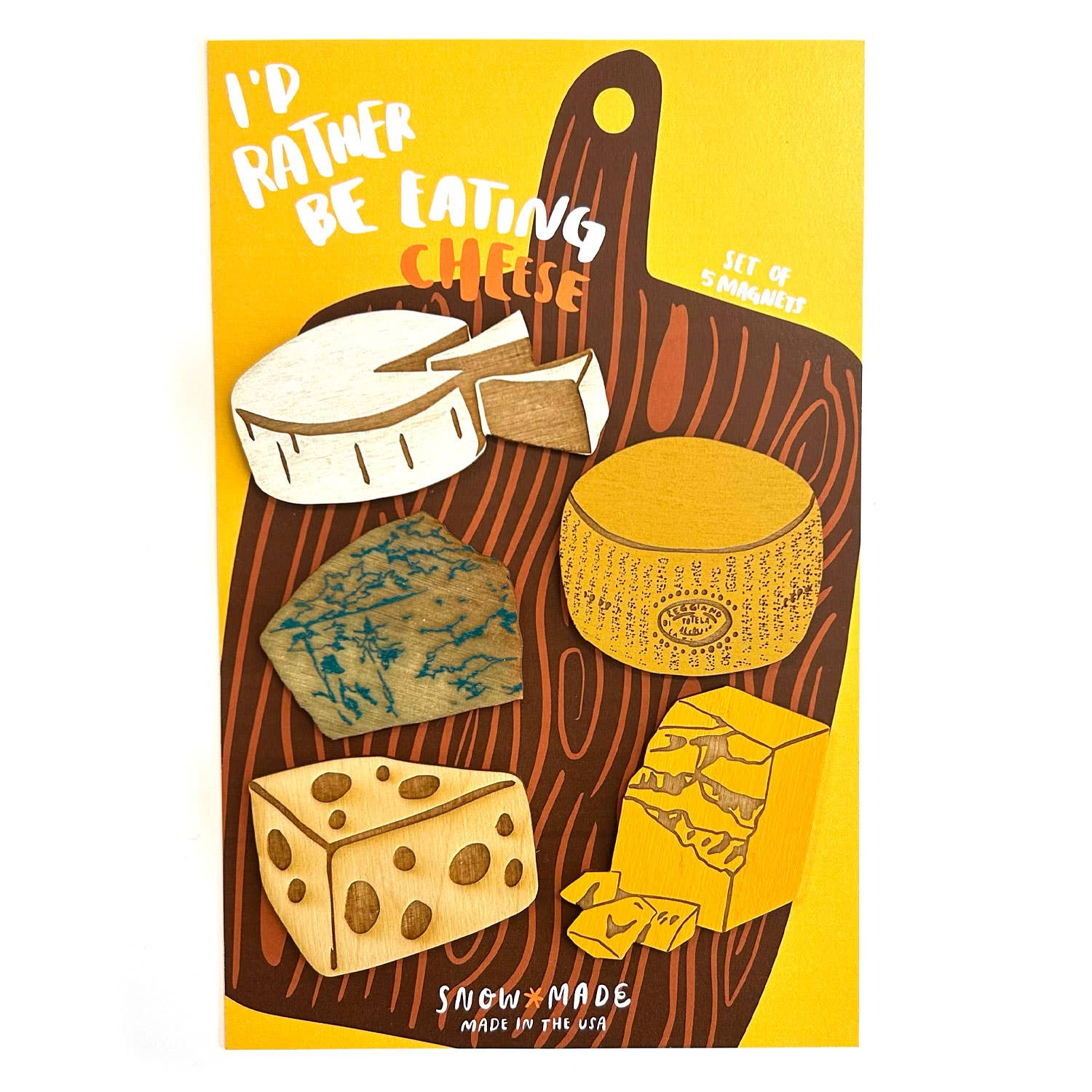 I’d Rather be Eating Cheese – Set of 5 Magnets