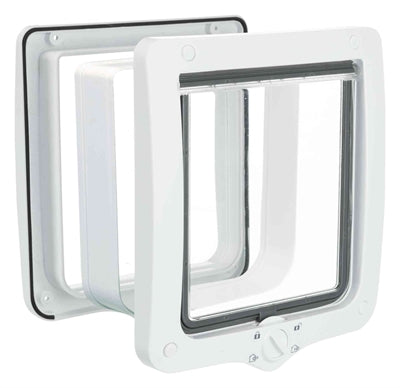 Trixie 4-Way Cat Flap XL Including Tunnel Piece White