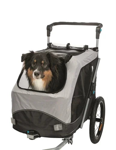 Trixie Dog Bike Trailer Foldable Gray – Comfortable and safe cycling with your dog - 3 sizes - Image 2