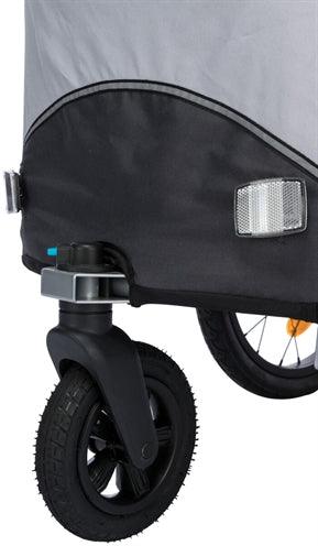 Trixie Front Wheel for Foldable Bike Trailer 12794 / 12796 / 12798 – Grey – 360° Swivel Wheel with Air Tire - Image 3