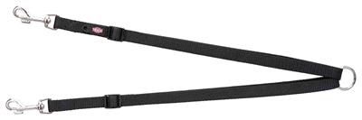 Trixie Dog Leash Premium Coupler Black - 40-70 cm long - walking with 2 dogs - Image 1