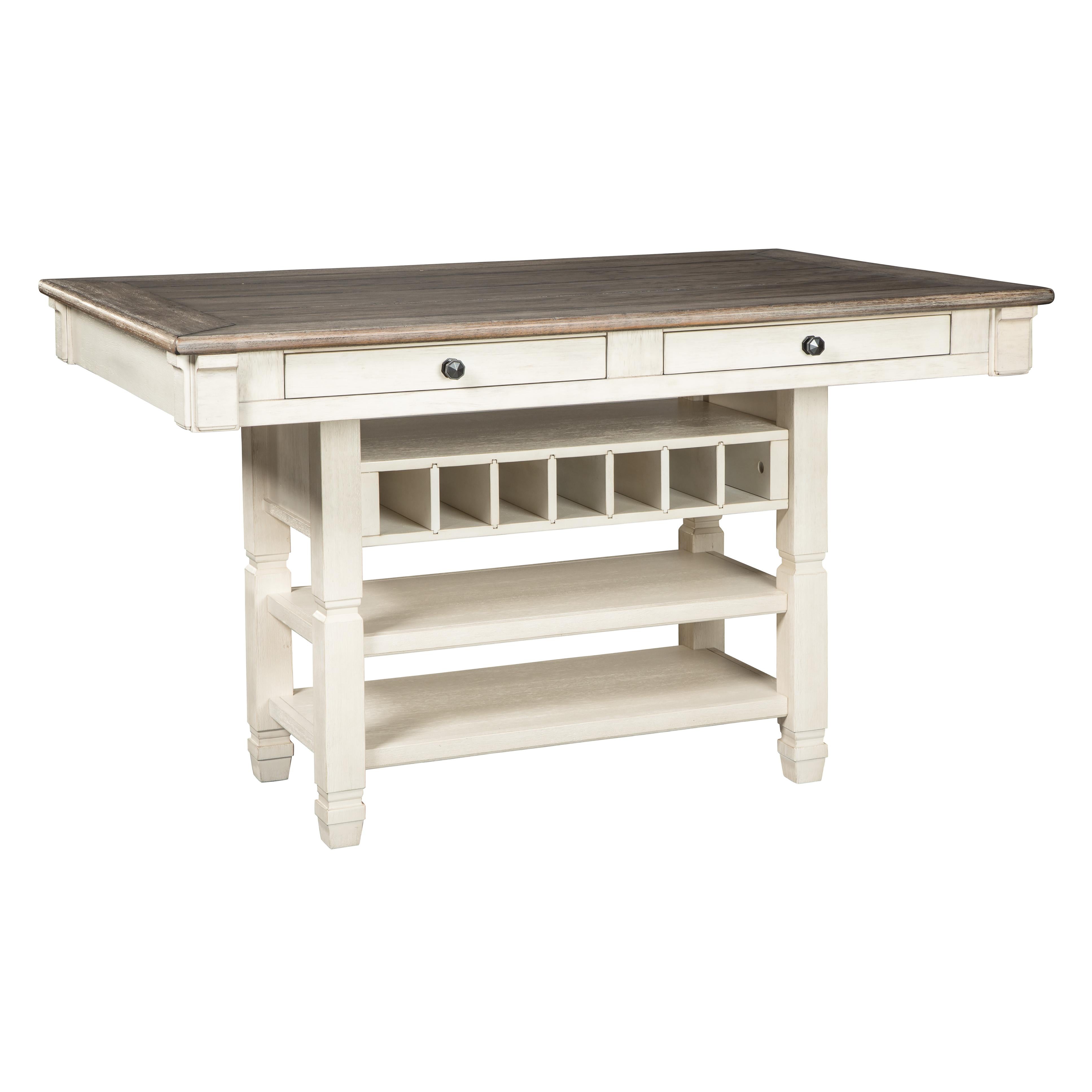 Signature Design by Ashley Bolanburg Counter Height Dining Table with Pedestal Base D647-32 - Image 2