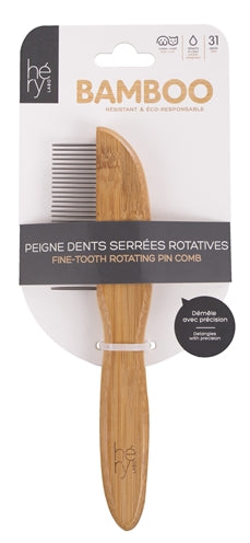 Hery Labo Comb Fine With Rotating Teeth Bamboo