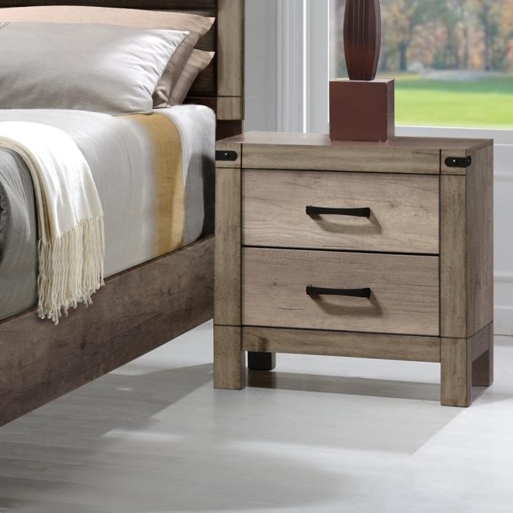 Crown Mark Matteo 2-Drawer Nightstand B3200-2-T - Image 1