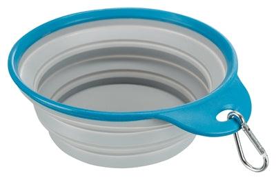 Trixie Travel Food/Water Bowl - Sturdy Rim - Available in 0.5 or 1 liter - with hook - Image 2