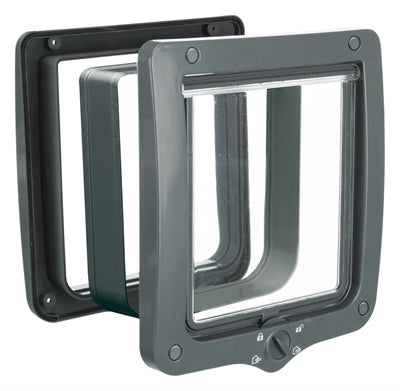 Trixie 4-Way Cat Flap XL With Tunnel Gray