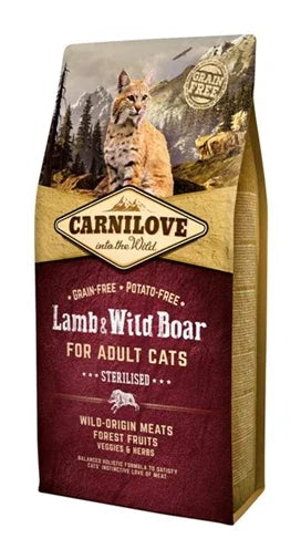 Carnilove Lamb / Wild Boar Sterilized – Grain-free cat food for sterilized cats - Image 3